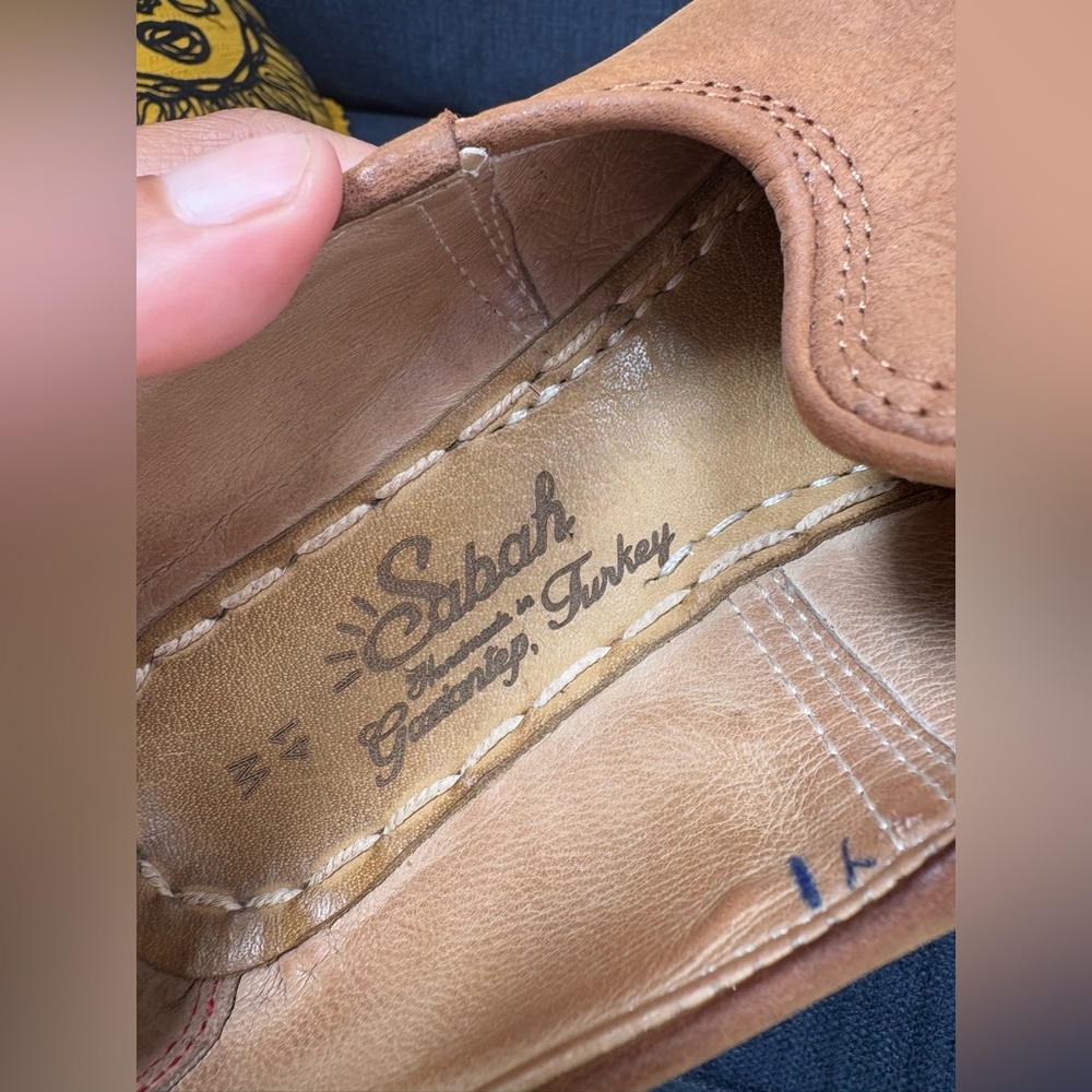 Sabah Tan Leather Loafers Slip-Ons
